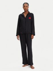 HUGO Piżama Elle 50531526 Czarny Relaxed Fit. Czarne piżamy Hugo, m, bez wzorów, z wiskozy, bez kołnierzyka, bez ramiączek. Za 309.99 zł.