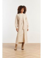 Smashed Lemon Kardigan w kolorze beżowym rozmiar: M. Brązowe swetry Smashed Lemon, m, bez wzorów, z wełny, bez ramiączek. Za 143.99 zł.