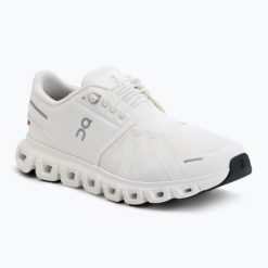Buty damskie On Cloud 6 Wide. Białe buty do biegania On, bez wzorów, z materiału, bez zapięcia, do biegania. Za 669.99 zł.