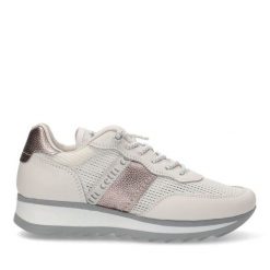 Buty CETTI C849SRA V25 Biały. Białe buty sportowe lifestyle QUERCETTI, bez wzorów, ze skóry, bez zapięcia, trekkingowe. Za 367.99 zł.
