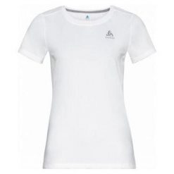 Koszulka tech. damska Odlo T-shirt crew neck s/s F-DRY. Białe t-shirty ODLO, s, bez wzorów, sportowe, bez kołnierzyka, bez ramiączek. Za 239.99 zł.