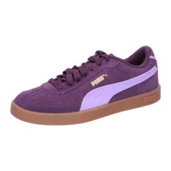 Zamszowe buty sportowe Puma Club II Era. Fioletowe buty sportowe lifestyle Puma, bez wzorów, z zamszu, sportowe, bez zapięcia. Za 296.00 zł.