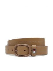 Tommy Jeans Pasek Damski Tjw Oval Tonal 3.0 AW0AW17392 Beżowy. Brązowe paski Tommy Jeans, bez wzorów, z jeansu. Za 129.99 zł.