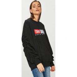 Diesel - Bluza. Fioletowe bluzy Diesel, l, z aplikacjami, z bawełny, bez kaptura. W wyprzedaży za 429.90 zł.