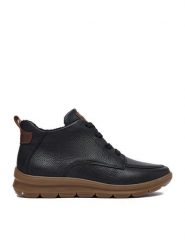 Rieker Trzewiki CEO-Z0002-00 Czarny. Czarne botki Rieker, bez wzorów, ze skóry, bez obcasa, na płaskiej podeszwie, bez zapięcia. Za 399.99 zł.