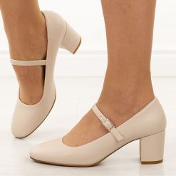 Cieliste czółenka damskie na słupku Sergio Leone Pb176. Czółenka Sergio Leone, na lato, bez wzorów, ze skóry, biznesowe, z okrągłym noskiem, bez obcasa, na obcasie, bez zapięcia. Za 159.00 zł.