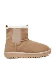 DeeZee Śniegowce DZ-77 Beżowy. Brązowe śniegowce DeeZee, bez wzorów, z materiału, bez zapięcia. Za 229.99 zł.