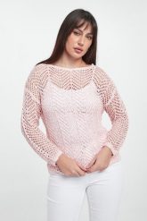 Sweter damski ażurowy z cekinami JOSEPH RIBKOFF. Swetry Joseph Ribkoff, m, w ażurowe wzory, bez ramiączek. Za 689.00 zł.