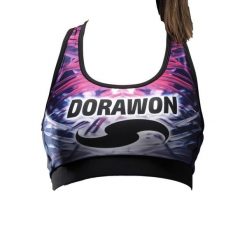 Damski tank top Dorawon Electric. Czarne topy DORAWON, bez wzorów, sportowe, bez kołnierzyka, bez ramiączek. Za 350.00 zł.