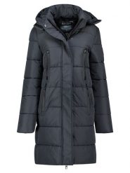 Geographical Norway Płaszcz zimowy "Claudine" w kolorze granatowym rozmiar: S. Niebieskie płaszcze Geographical Norway, na zimę, s, bez wzorów, z puchu, bez kaptura. Za 275.40 zł.