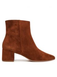 HÖGL Botki Beatrice 0-104702-2400 Brązowy. Brązowe botki Högl, bez wzorów, ze skóry, bez obcasa, na słupku, bez zapięcia. Za 639.99 zł.