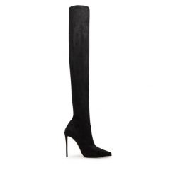 Muszkieterki Le Silla. Czarne kozaki LE SILLA, bez wzorów, bez obcasa, na szpilce, bez zapięcia. Za 3,679.00 zł.