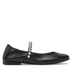 Baleriny Tamaris. Czarne baleriny Tamaris, bez wzorów, bez obcasa, bez zapięcia. Za 159.99 zł.