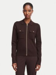 Tommy Hilfiger Kardigan WW0WW51415 Brązowy Regular Fit. Brązowe swetry Tommy Hilfiger, l, bez wzorów, z bawełny, bez ramiączek. Za 649.99 zł.