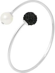 Mitzuko Srebrna bransoletka "Prestige You & Me" z perłą rozmiar: onesize. Białe bransoletki Mitzuko, z kryształem, srebrne. Za 260.99 zł.