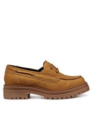 Geox Półbuty D Iridea D56HRA 00032 C5047 Żółty. Żółte mokasyny Geox, bez wzorów, z nubiku, bez obcasa, na płaskiej podeszwie. Za 379.99 zł.