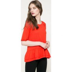 Vila - Top. Szare t-shirty Vila, z bawełny, casualowe, z okrągłym kołnierzem, z krótkim rękawem. W wyprzedaży za 49.90 zł.