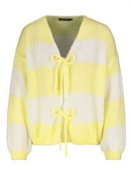 Sublevel Kardigan w kolorze żółto-białym rozmiar: S/M. Białe swetry Sublevel, m, bez wzorów, bez ramiączek. Za 108.99 zł.