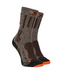 Skarpety trekkingowe X-Socks Trek X Linen Grey Brown. Brązowe skarpetki X-Socks, bez wzorów, ze lnu. Za 75.00 zł.