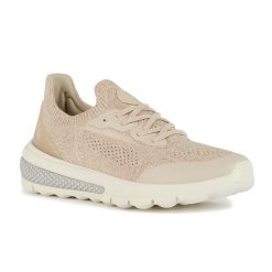 Buty damskie Geox Spherica Actif. Brązowe buty treningowe Geox, na lato, bez wzorów, z materiału, bez zapięcia. Za 409.99 zł.