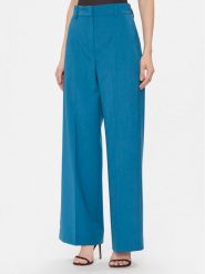 Weekend Max Mara Spodnie materiałowe Visivo 2415131091 Niebieski Relaxed Fit. Niebieskie spodnie materiałowe Weekend Max Mara, bez wzorów, z materiału. Za 569.99 zł.