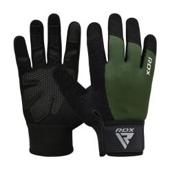 Rękawiczki RDX W1F Full Finger. Zielone rękawiczki RDX SPORTS, bez wzorów, sportowe. Za 79.99 zł.