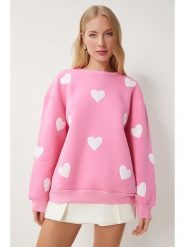 Happiness Istanbul Bluza w kolorze jasnoróżowo-białym rozmiar: 40. Białe bluzy Happiness Istanbul, bez wzorów, z bawełny, bez ramiączek, bez kaptura. Za 105.14 zł.