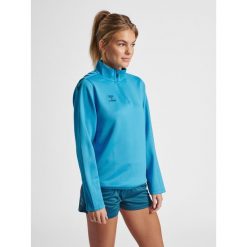 Bluza do piłki ręcznej damska Hummel hmlCORE XK. Niebieskie bluzy Hummel, l, bez wzorów, sportowe, bez ramiączek, bez kaptura. Za 204.00 zł.