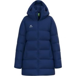 Damska długa kurtka Erima. Niebieskie kurtki Erima, bez wzorów, z puchu, bez kaptura. W wyprzedaży za 461.50 zł.