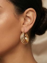 Heliophilia Pozłacane kolczyki-kreole rozmiar: onesize. Żółte kolczyki Heliophilia, pozłacane. Za 26.99 zł.