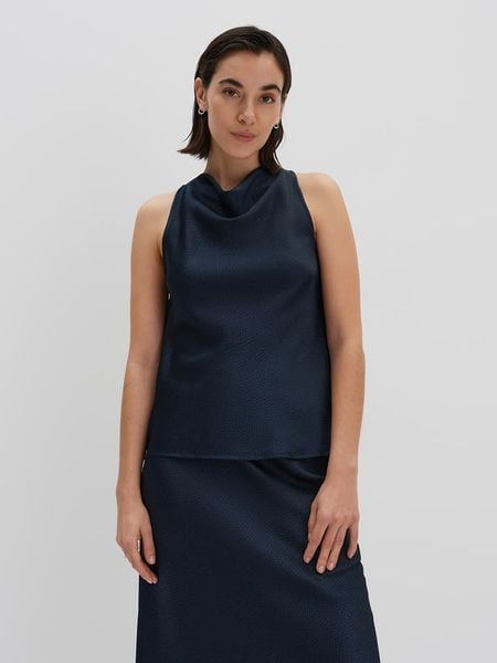 Someday Bluzka w kolorze granatowym rozmiar: 38. Niebieskie bluzki someday., bez wzorów, bez kołnierzyka, bez ramiączek. Za 109.78 zł.