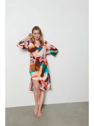 &Co Woman Sukienka "Alessia" ze wzorem rozmiar: M. Sukienki &Co Woman, m, bez wzorów, z tkaniny, bez kołnierzyka, bez ramiączek, midi. Za 140.86 zł.