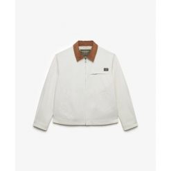 Kurtka damska z aksamitnym kołnierzem Superdry Ranch. Białe kurtki Superdry, bez wzorów, bez kaptura. Za 424.75 zł.