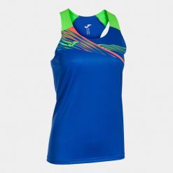 Funkcjonalny T-shirt Joma Elite X dla Kobiet - Oddychający i Lekki. Niebieskie t-shirty Joma, bez wzorów, z elastanu, bez kołnierzyka, bez ramiączek. W wyprzedaży za 120.45 zł.