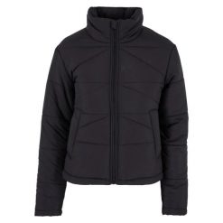 Damska kurtka puchowa Urban Classics Arrow. Czarne kurtki Urban Classics, l, bez wzorów, z materiału, sportowe, bez kaptura. Za 160.00 zł.
