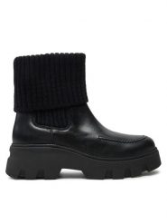 Marc O'Polo Botki OO2M3020 Czarny. Czarne botki Marc O'Polo, bez wzorów, ze skóry, bez obcasa, na płaskiej podeszwie, bez zapięcia. Za 519.99 zł.