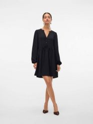 Vero Moda Sukienka w kolorze czarnym rozmiar: S. Czarne sukienki Vero Moda, s, bez wzorów, bez kołnierzyka, bez ramiączek, mini. Za 86.78 zł.