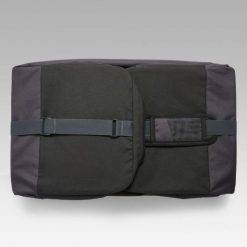 Torba sportowa Kipsta Hardcase 75 L. Czarne torby sportowe Decathlon, bez wzorów, z gumy, na ramię, duże. Za 129.99 zł.