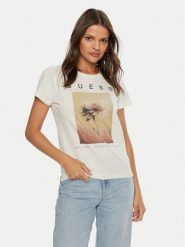 Guess T-Shirt W4BI13 KCJI0 Écru Regular Fit. T-shirty Guess, m, z aplikacjami, z bawełny, bez kołnierzyka, bez ramiączek. Za 149.99 zł.