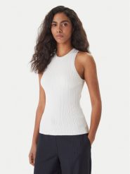 HUGO Top Sarepla 50539890 Écru Slim Fit. Topy Hugo, m, bez wzorów, z wiskozy, bez kołnierzyka, bez ramiączek. Za 429.99 zł.