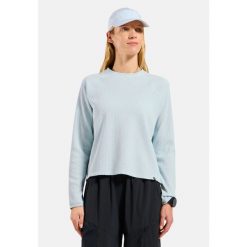 Bluza damska ODLO Mid layer CUBIC. Niebieskie bluzy bez kaptura ODLO, bez wzorów, bez kaptura. Za 269.99 zł.