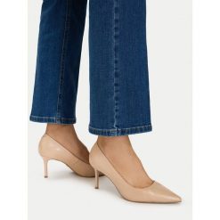 Szpilki GINO ROSSI. Brązowe szpilki Gino Rossi, bez wzorów, bez obcasa, na szpilce, bez zapięcia. Za 279.99 zł.