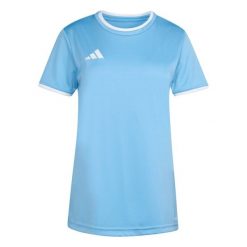 Koszulka damska adidas Entrada 26 Jersey. Niebieskie t-shirty sportowe adidas, s, bez wzorów, z jersey, bez ramiączek, na fitness i siłownię, climacool (adidas). Za 60.99 zł.