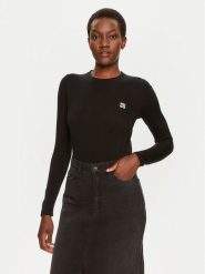 Hugo Sweter Scallia 50514296 Czarny Slim Fit. Czarne swetry Hugo, xl, bez wzorów, z bawełny, bez ramiączek. Za 259.99 zł.