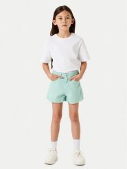NAME IT Szorty jeansowe Rose 13239003 Niebieski Mom Fit. Niebieskie szorty Name it, bez wzorów, z bawełny. Za 69.99 zł.