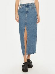 Calvin Klein Jeans Spódnica jeansowa J20J224532 Niebieski Straight Fit. Niebieskie spódnice Calvin Klein Jeans, bez wzorów, z bawełny. Za 299.99 zł.