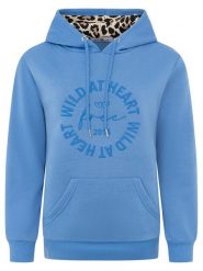 Zwillingsherz Bluza "Wild at Heart" w kolorze niebieskim rozmiar: S/M. Niebieskie bluzy Zwillingsherz, m, bez wzorów, bez ramiączek, z kapturem. Za 210.32 zł.