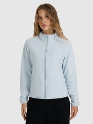 4F Polar ze stójką regular damski - niebieski XXL. Niebieskie bluzy z polaru 4f, xxl, bez wzorów, z materiału. Za 129.99 zł.