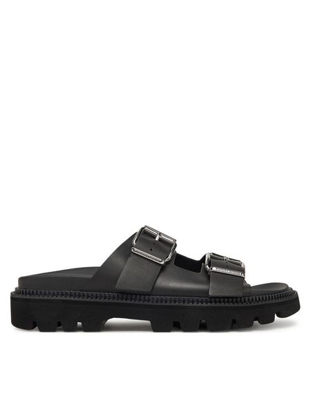 Tommy Jeans Klapki Double Strap Sandal EN0EN02753 Czarny. Czarne klapki Tommy Jeans, bez wzorów, z jeansu, bez obcasa, bez zapięcia. Za 239.99 zł.