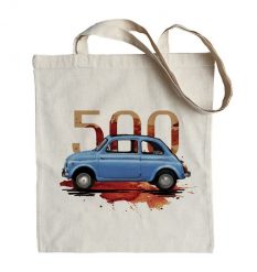 Fiat 500 — torba (Rodzaj nadruku: Fiat 500). Czerwone torby podróżne nikiniki, bez wzorów, z bawełny, na ramię, z nadrukiem. Za 29.00 zł.